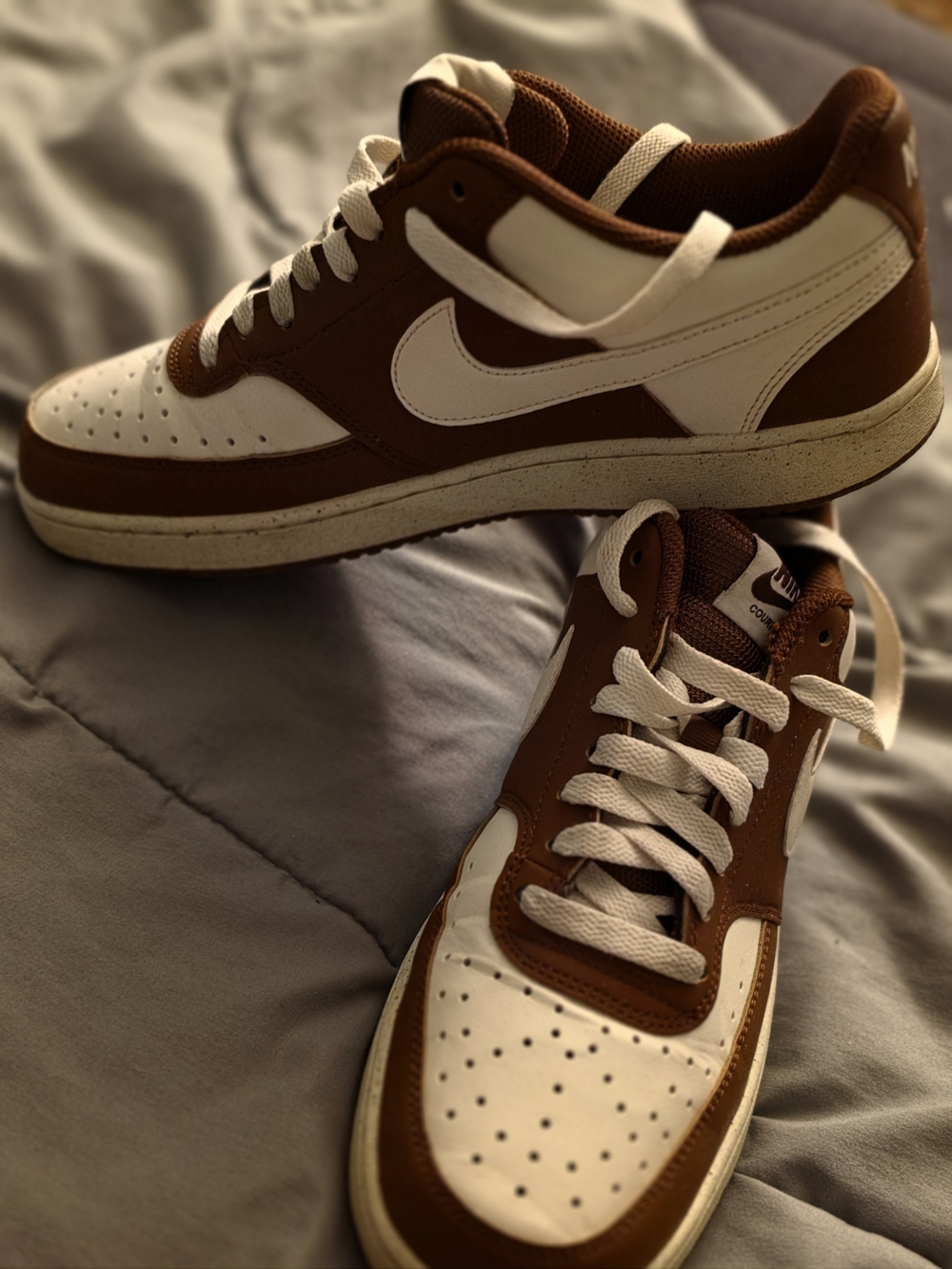 Nike Women’s Low-Top Sneakers — Brown and White